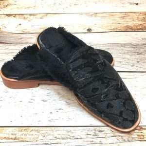 Free people butterfly effect mules black velvet 37